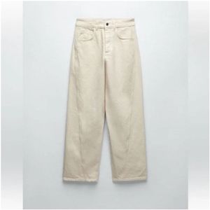 Zara Beige Carpenter Fit Women’s Trousers Size :30