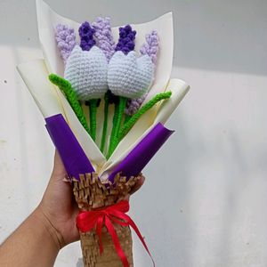 Crochet Levender And Tulip 🌷 BOUQUET