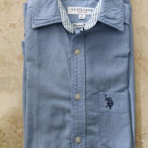 U.S. Polo Sky Blue Shirt For Men.