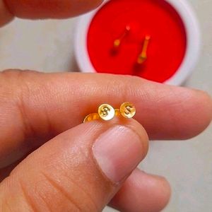 Two Pair Of Gold Earrings