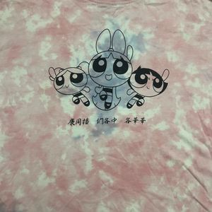 TIE DYE POWEPUFF GIRLS T-SHIRT