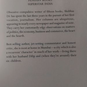 Super Star India Shobhaa de