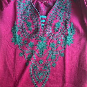 Purple Woollen Kurti