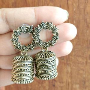 Oxidised Jhumka