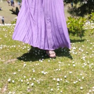 Pleated Lavender Skirt