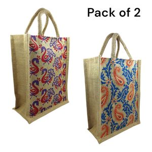 Jute Bag Combo For Daily Use. Pack Of 2 .