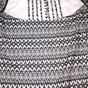 Black And White Zig Zag Kurti