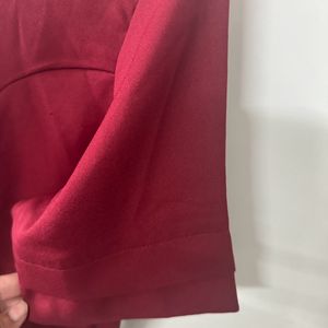 L Size Marie Claire Sleek 3/4th Sleeve red Top