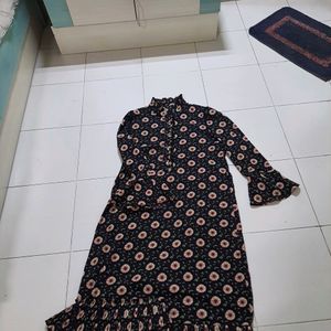 Women Black Flower Dress