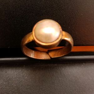 Gold Plated Pearl(Moti) Ring