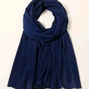 Navy blue chiffon hijab