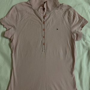 Tommy Hilfiger Pastel Pink Polo Shirt - Women