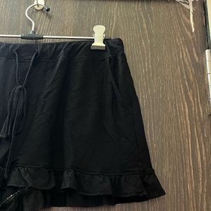 Black Ruffle Shorts