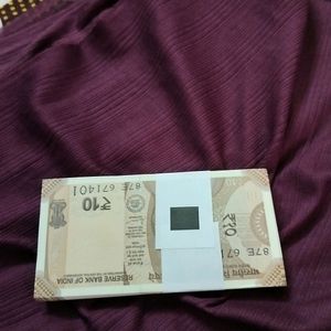 Original 10 Rupees Fresh Note Section