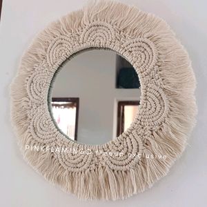 11 Inches Macrame Mirror