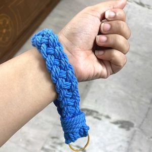 💥🆕️ Blue Macrame Keychain