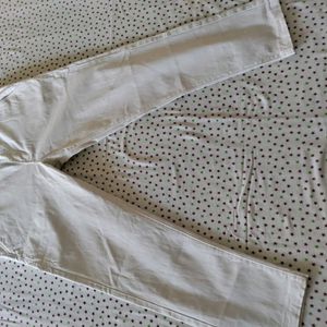 Zara 35 Length White Jeans