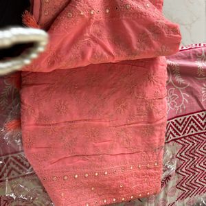 Georgette Cha ilan Kari Saree