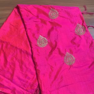 A Beautiful Pink colour Silk Saree