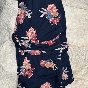 Blue With Floral Print