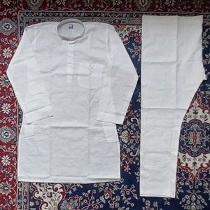 Plain White *Kurta Pajama set*