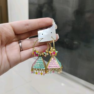 Multicolor Triangle Jhumkis