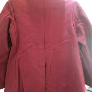 Maroon woollen blazer