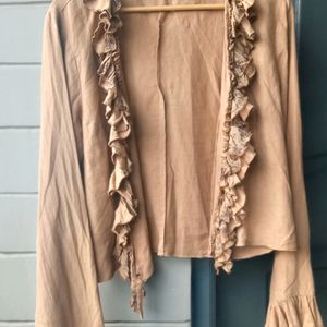 Fancy Beige Cotton Coat