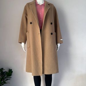 Beige Soft Wool Overcoat