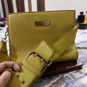 Caprese Handbag Lime Green