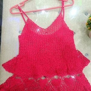 Hot Pink Crochet Top