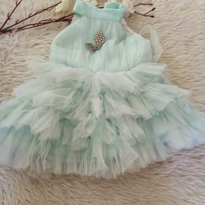 Light Blue Netted Frock (Girls)