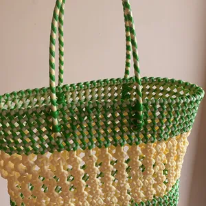 New Green With White Basket