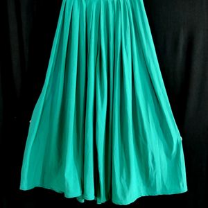 Women Sea Green Solid Palazzo