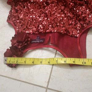 Branded New Stylish Maroon Frock Once Used