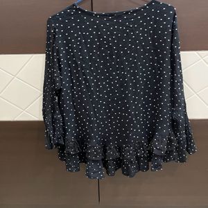 Black Polka Dot Top