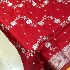 Silk Saree_red Colour_wedding Wear