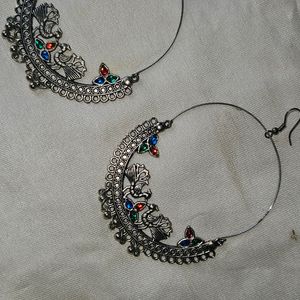 Beautiful  Oxidised Round Earings