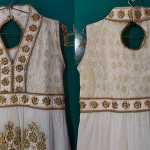 White Anarkali Dress