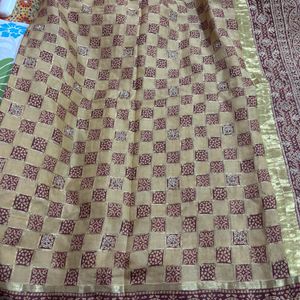 Pure Silk Gharchola Saree With Lagdi Pattaon Palla