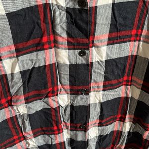 Checked Shirt Can Be Worn Over Top