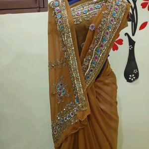 New Heavy Stone Work Saree