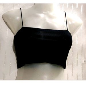 Black Crop Top For women's