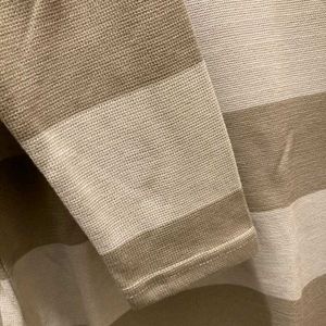 ZUDIO Beige Textured Stripe Slim Fit T-Shirt.