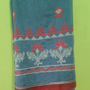 Price Drop Cotton Embroidery Saree