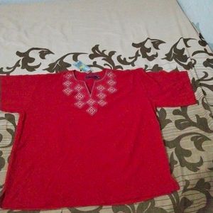 Slok Red Classy Short Kurti