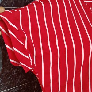 Red Shirt With White Stripes