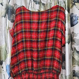 Easybuy Red Checked Top