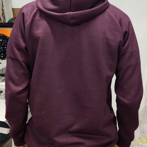 SOLID COLOR FLEECE ZIPPER  HOODIE