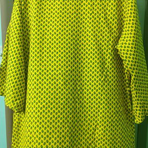 Yellow A-line Top For Causal Wear